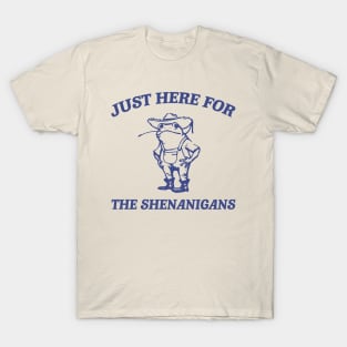 Just Here For The Shenanigans T Shirt, St Patrick's Day Funny Frog Meme T-Shirt